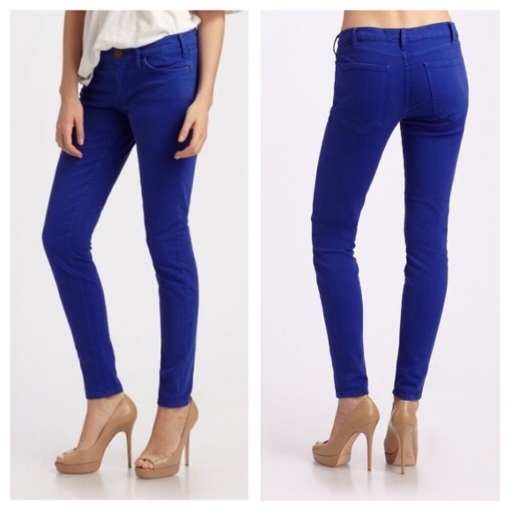 Current/Elliott Royal Blue Skinny Crop‎ Jeans Sz 25